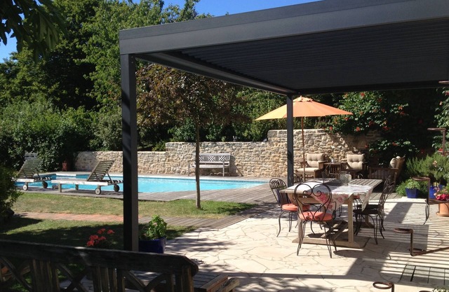 Beautiful stone house with pool.