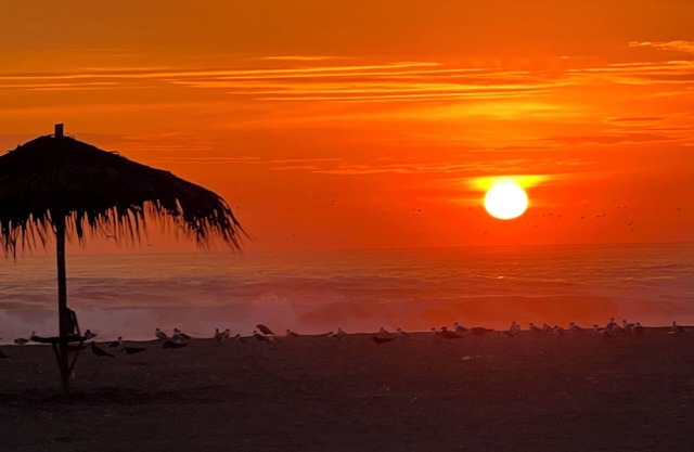 Beautiful sunsets front beach view ,peaceful