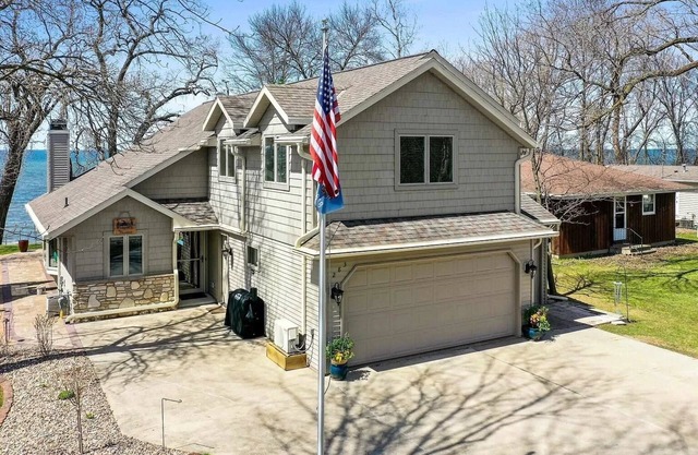 Beautiful waterfront home on Green Bay in Door County.
