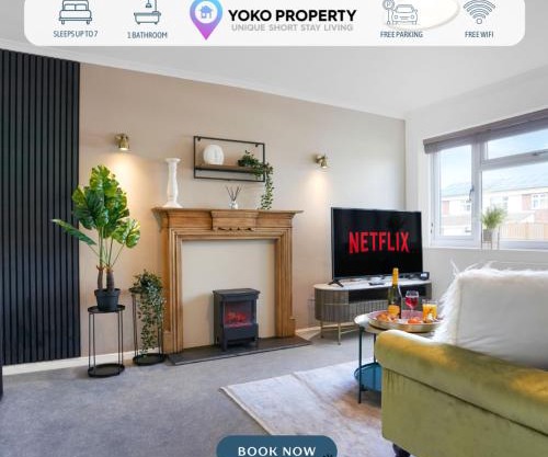 Blandford House with Free Parking, Fast Wifi, Smart TV with Netflix and Private Garden by Yoko Property