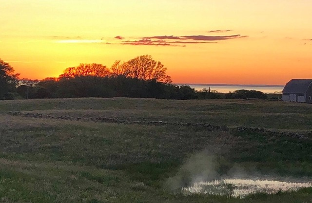 Block Island - Crescent Beach with Beautiful Sunset Views over Mitchell Farm