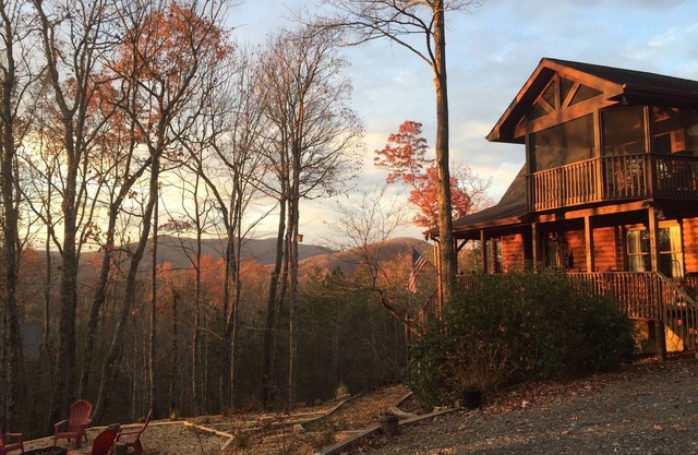 Blue Ridge Bound! Great views atop a mountain by the lake