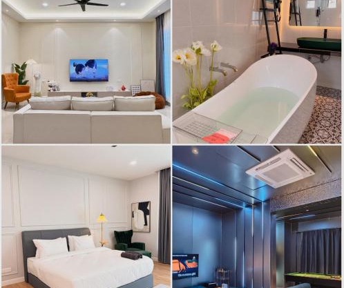 Brand new house with Karaoke room near to jonker Netflix 18 pax by Doraee Home