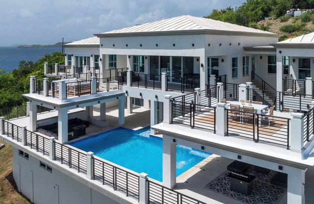Brand New Luxury 8BR Villa on St. Thomas with Ocean Views, Waterfall Pool & More