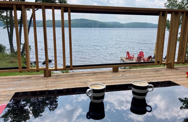 Bright Viceroy Cottage with shallow entry & spectacular views of Baptiste Lake