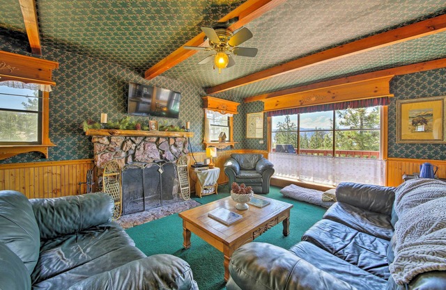 Cabin w/Deck & Views Steps from Big Bear Lake