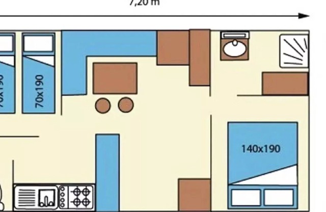 Camping Au Bois Dormant * - MRI Mobile Home 3 Rooms 4 People