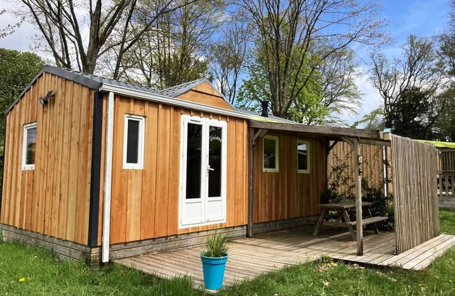 Camping Ecologique le Lac O Fées * - VIVIANE Mobilhome confort 31m2 1chambre + salon 2 personnes