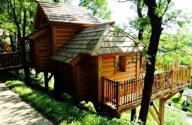 Camping maeva Respire Le Moulin de Surier * - Treehouse Beaumont 4 Rooms 6 People
