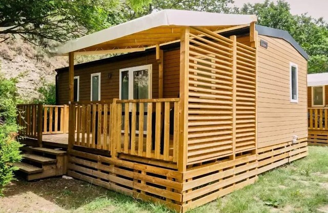 Camping maeva Escapades Relais du Léman * - Premium Mobile Home 4 Rooms 6 People Air Conditioned + TV