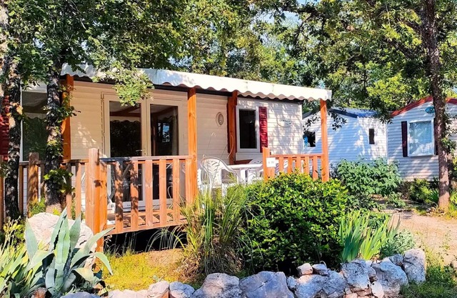 Camping Tikayan Rives du Lac de Sainte Croix* - Mobile home Colorado Eco 3 rooms 4/6 people Air-conditioned