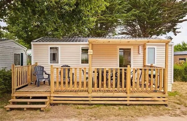 Campsite Les Dunes* - Mobile home Comfort 4 rooms 6 people air-conditioned - TV
