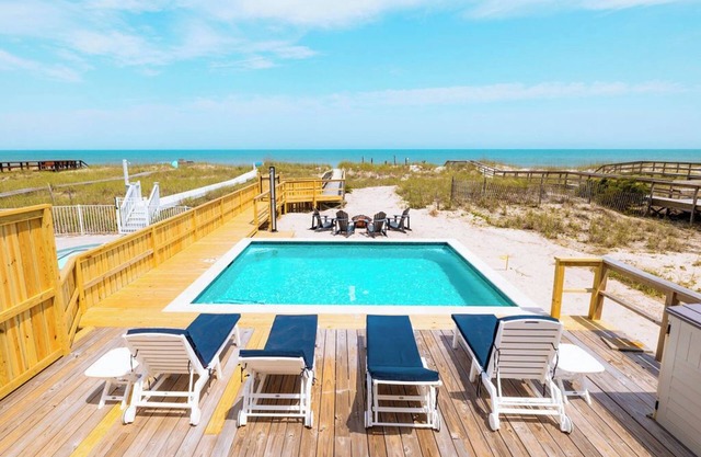 Candlewood Sands - Oceanfront Home with Private beach access, Pool, Multiple dec