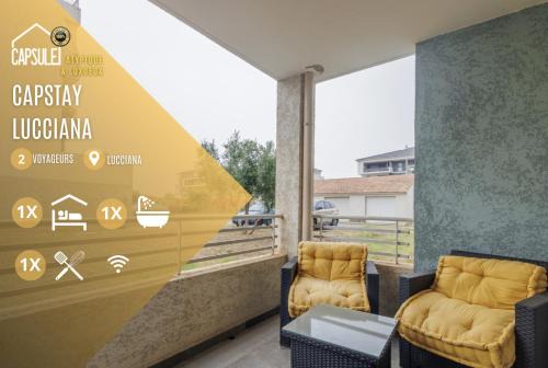 Capstay studio avec grande terrasse proche aéroport Bastia - Lucciana - Centre