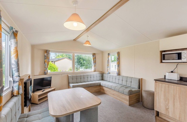 Caravan with one double and one twin.