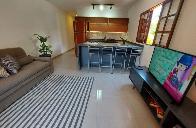 Catimbau - Cosy apto with kitchen, 50m from the Beach, Private Barbecue, AC, Wi-Fi, Netflix, pool