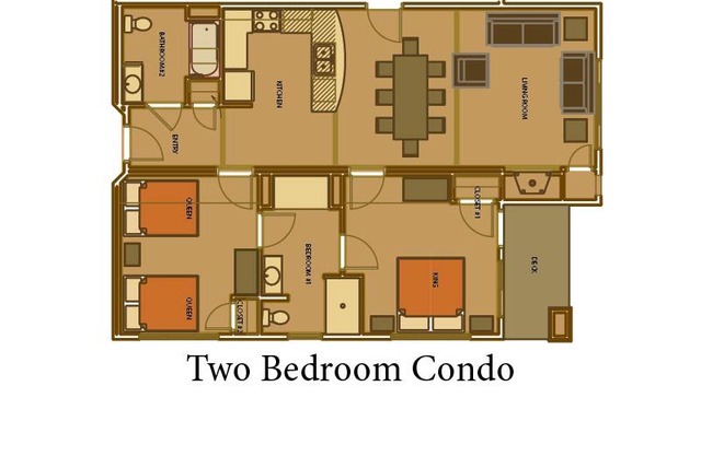 Cedar Stone Two Bedroom Condo @ Spring Brook Resort | Spacious Condo on Golf Course