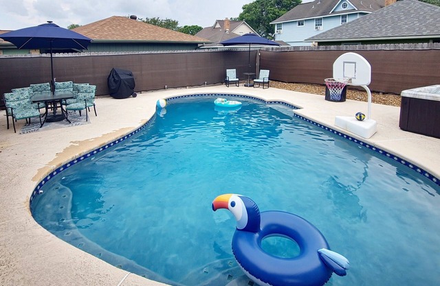 Centrally located WITH a pool and hot tub!