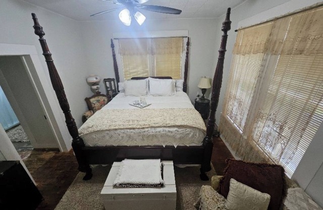 Charming 4-bedroom house in Coldspring just 1 block from the Courthouse square.