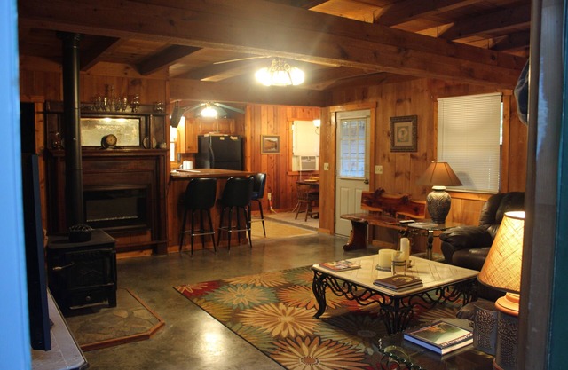 Charming Cabin in the Eastatoee Valley, and a deck on the river.