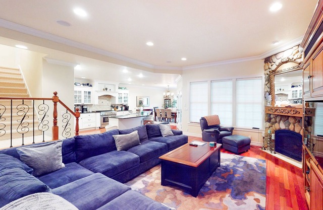 Charming French country home with a fenced yard, washer/dryer, & central AC