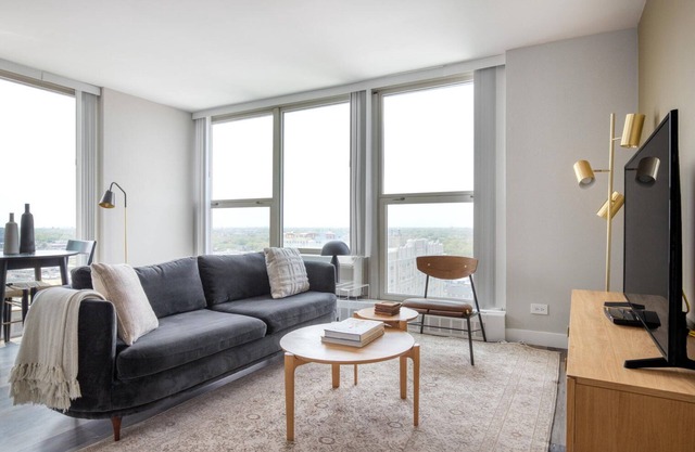 Classic Edgewater 1BR w/Gym, Deck & Lounge, nr L, by Blueground