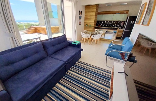 Cobertura Frente Mar Campeche - 3 quartos, jacuzzi