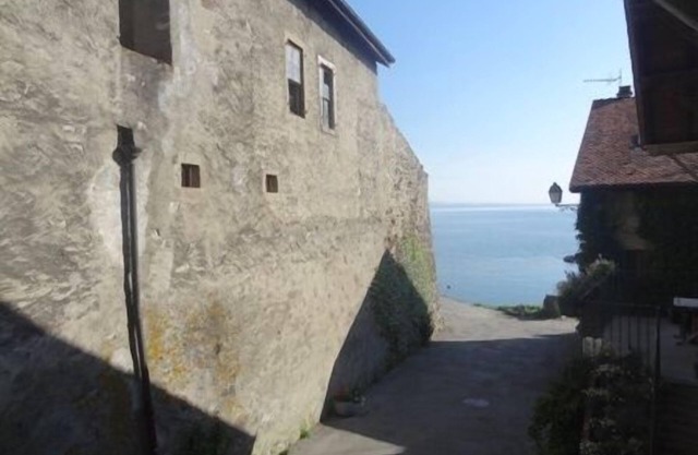 comfortable apartment, 2/4 people, equipped, on the shores of Lake Geneva, in Yvoire.