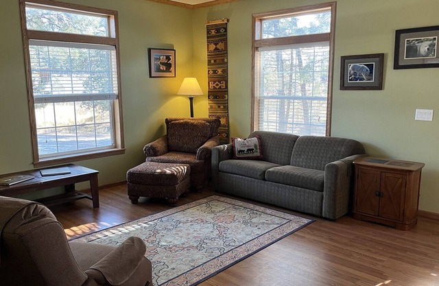 Comfortable home with privacy and acreage and towering pines