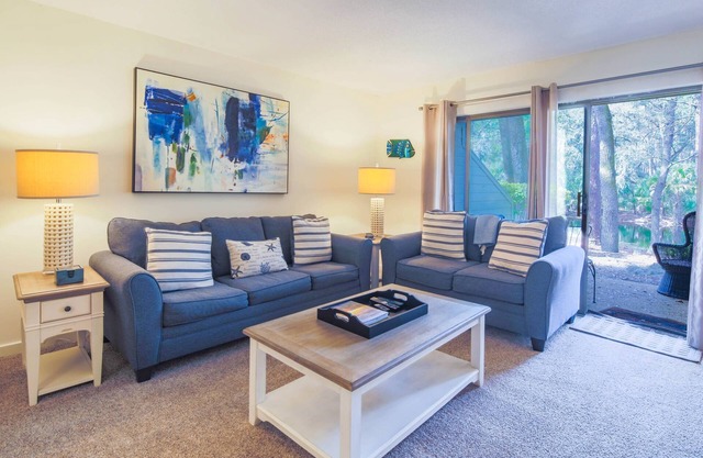 Community Pool & Tennis Courts; Ground Floor Villa w/Wooded Lagoon View; Easy Harbourtown Access!