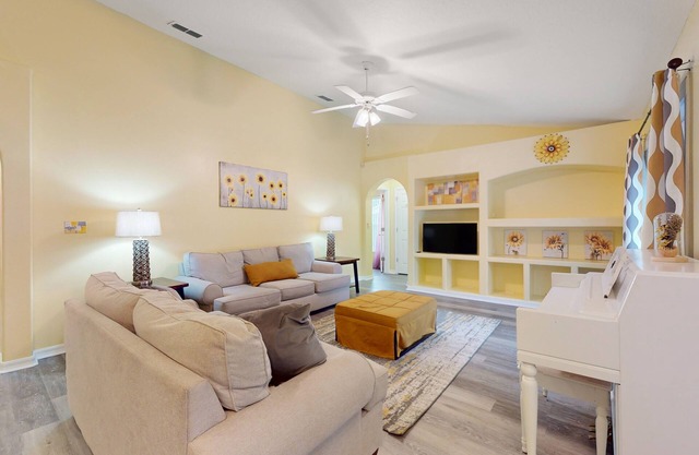 Corner-lot home near Disney with private pool, AC, & W/D