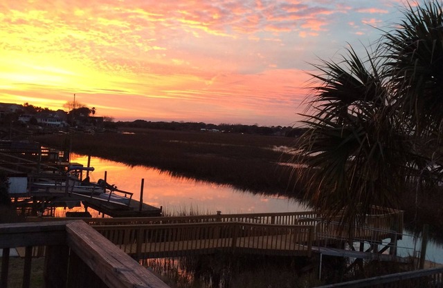 Cottage by Folly Beach with water views