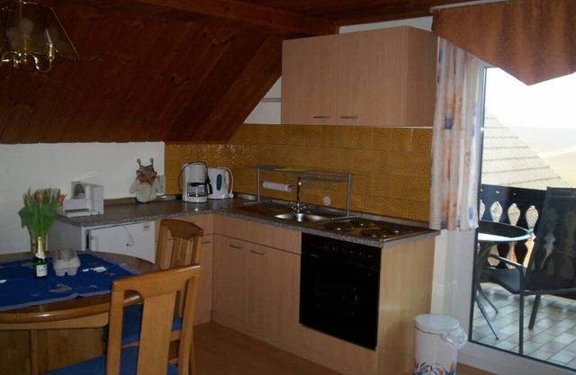Cozy attic apartment (55sqm) with eat-in kitchen and covered balcony