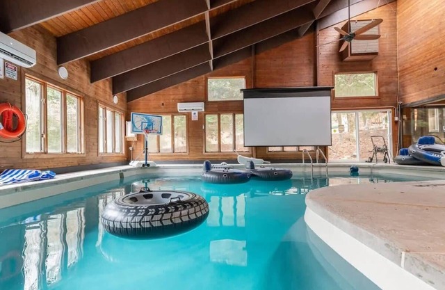Cozy Log Cabin with Indoor Pool