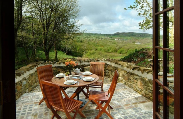 Cwm Bach in Pembrokeshire sleeps four people and is both pet and child-friendly. It is close to a go