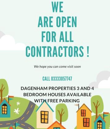 DAGENHAM 3 and 4 BEDROOMS 2BATHS with Parking