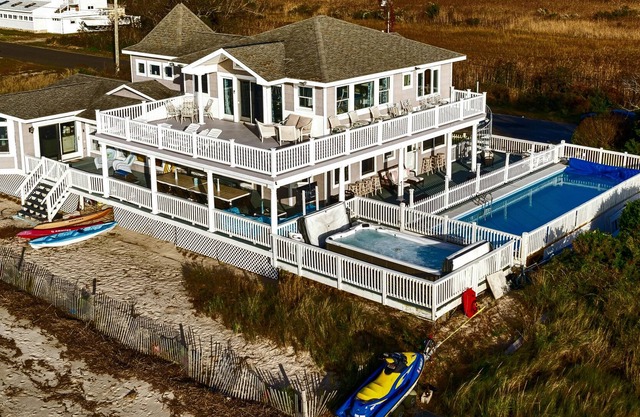 Directly on a Private Beach! 40-ft Heated Pool + Huge Swim Spa/Resistance Pool