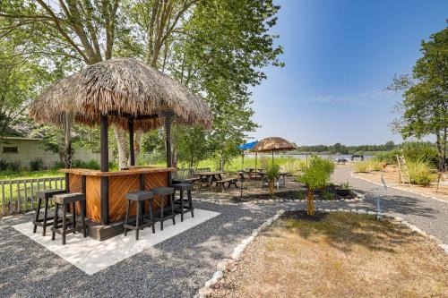 Dock and Backyard Bar Spacious Barnegat Bay Retreat