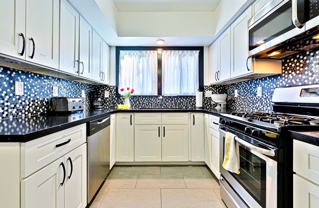 Dog-friendly home close to Disneyland with a saltwater pool, hot tub, & firepit