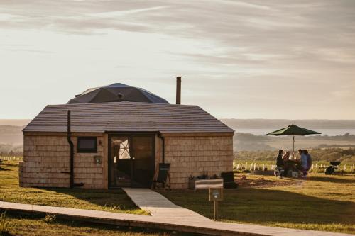 Dome Meadow 5 With Log Burning Tub At Tapnell Farm