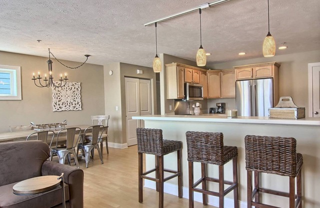 Downtown Traverse City condo with view of West Bay.