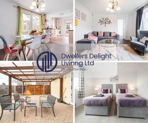 Dwellers Delight Living Ltd Serviced Accommodation, Chigwell, London 3 bedroom House, Upto 7 Guests, Free Wifi & Parking