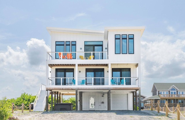 Easy Breezy OBX - New Beautiful Modern Home on the 4x4 w/Ocean Views & Hot Tub.