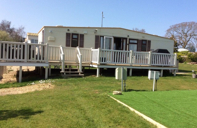 Enjoy a break in our cosy chalet style static van with ferry discounts