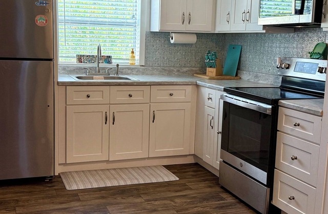 Enjoy a nice retreat conveniently a few miles from beach or fishing docks.