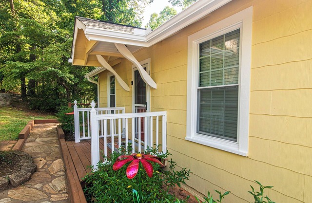 Enjoy the sunrise from quiet spot on Lake Lure - no lake access til Spring 2026