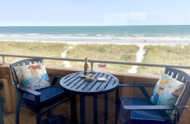 Enjoy this dog friendly, oceanfront condo with an amazing view