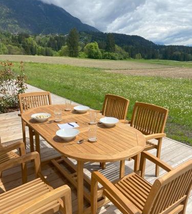 Entspannen im Holzchalet mit Panoramablick, Ruhe und Infrarotsauna