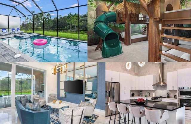 Epic Villa Near Disney w/Sci-Fi Theme BR, Arcade, Theater, Game Loft & Spa Pool