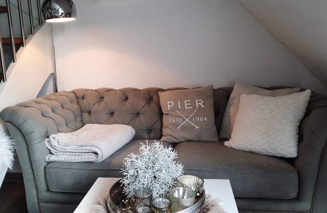 Exclusive vacation apartment with maritime details, WiFi, heated cabin, 2 bicycles